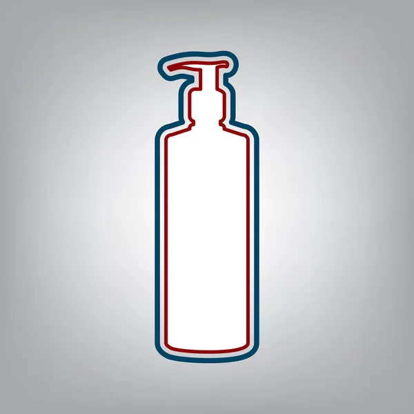 Gel Espuma Jabón Líquido Bomba Dispensadora Silueta Botella Plástico Vector — Archivo Imágenes Vectoriales
