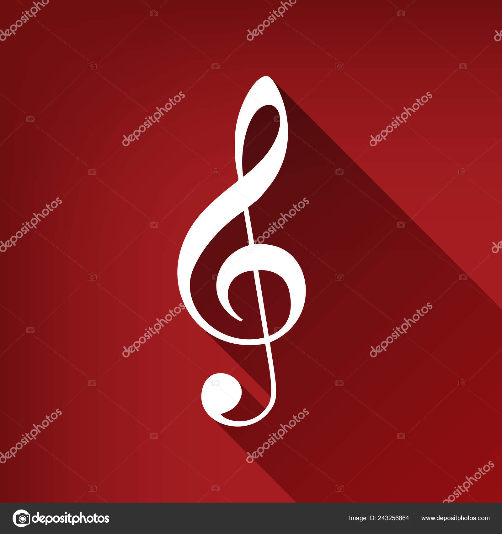 Music Violin Clef Sign Clef Treble Clef Vector White Icon Stock