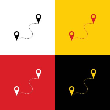 Gps konumu PIN navigasyon haritası, imzala. Vektör. Arka plan olarak karşılık gelen Colors Alman bayrağı simgeleri.