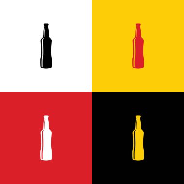 Bira şişe işareti. Vektör. Arka plan olarak karşılık gelen Colors Alman bayrağı simgeleri.