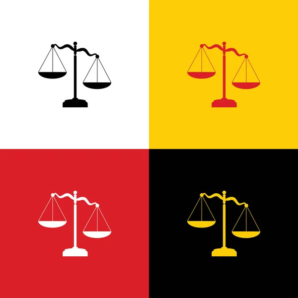 Skalor För Rättvisa Logga Vektor Ikoner Tyska Flaggan Motsvarande Färger — Stock vektor