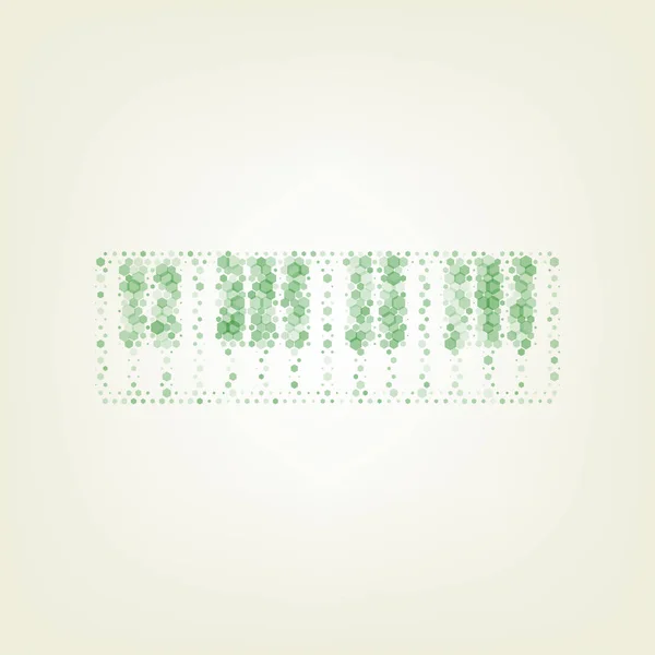 Знак Пианино Вектор Зеленый Шестиугольник Рафинированный Значок Шумная Прозрачность Размер — стоковый вектор