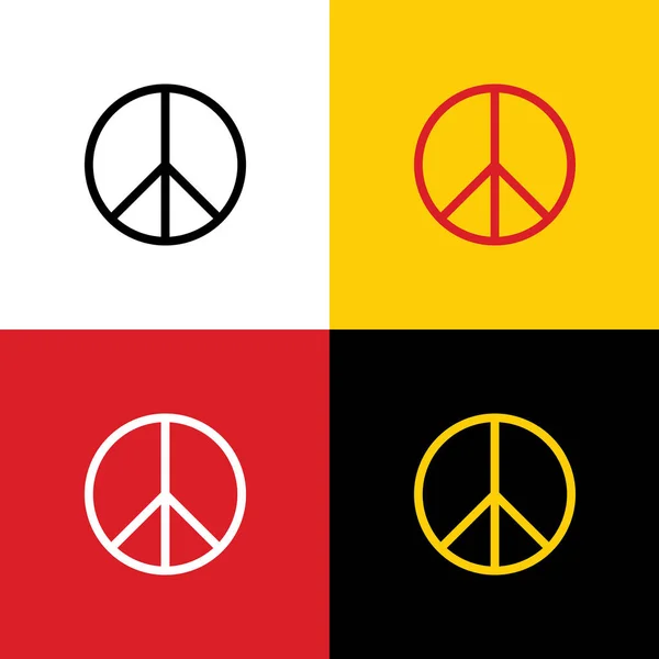 ピースサイン イラスト ベクトル 背景として 対応する色のドイツの旗のアイコン — ストックベクタ