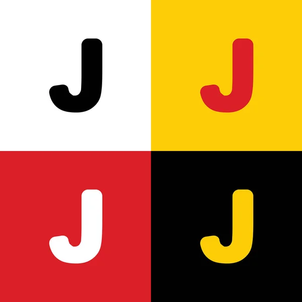 Letter Sign Design Template Element Vector Icons German Flag Corresponding — Stock Vector