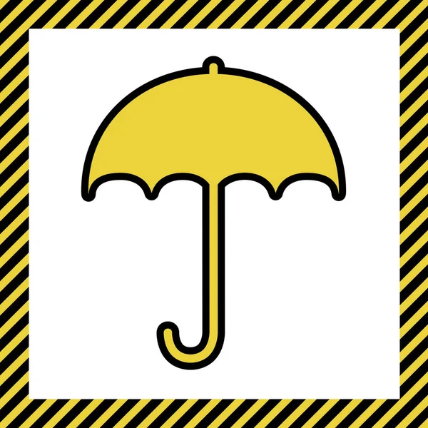 Umbrella Sign Icon Rain Protection Symbol Flat Design Style Vector — Stock Vector