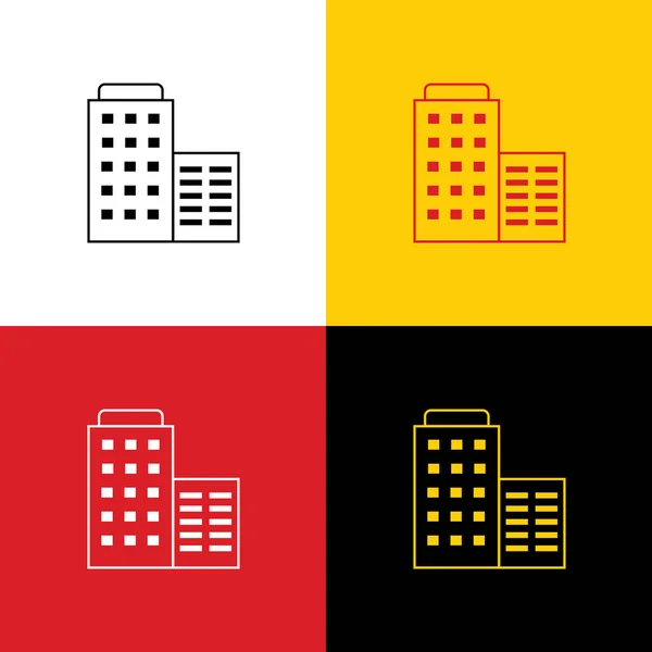 Hotel Sign Ilustrace Vektor Ikony Německé Vlajky Odpovídající Barvy Jako — Stockový vektor