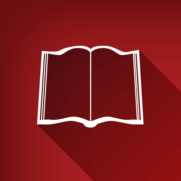 Une Pancarte Vecteur Icône Blanche Avec Ombre Illimitée Fond Rouge — Image vectorielle