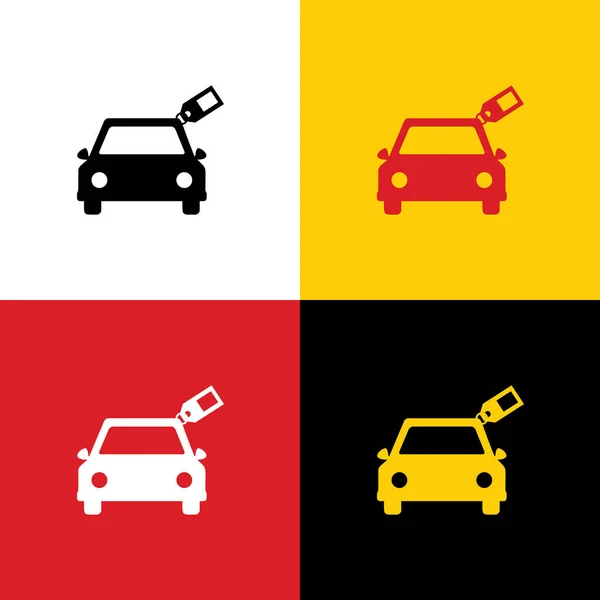 タグで車の記号です ベクトル 背景として 対応する色のドイツの旗のアイコン — ストックベクタ
