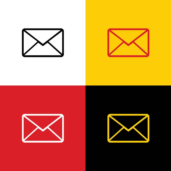 Buchstabenzeichen Illustration Vektor Symbole Der Deutschen Flagge Auf Entsprechenden Farben — Stockvektor