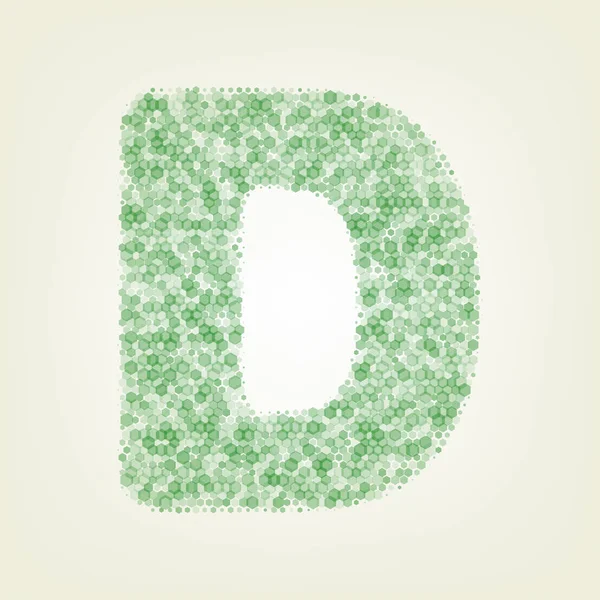 Шаблон Шаблона Подписи Буквы Вектор Зеленый Шестиугольник Рафинированный Значок Шумная — стоковый вектор