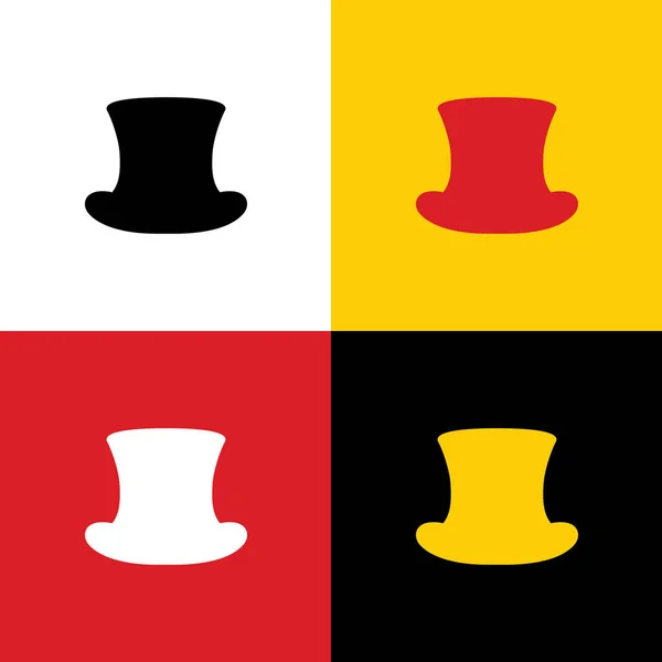 Znak Top Hat Wektor Ikony Niemiecki Flagi Odpowiednie Kolory Tle — Wektor stockowy