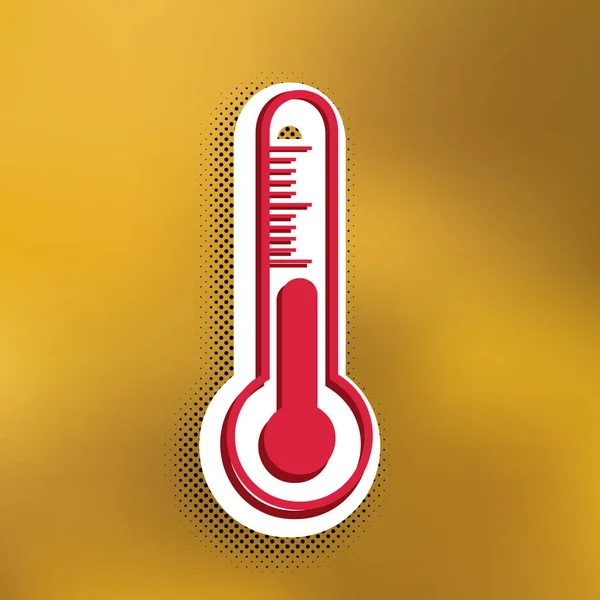 Wetterdiagnose Technologie Thermometer Zeichen Vektor Magenta Symbol Mit Dunklerem Schatten — Stockvektor