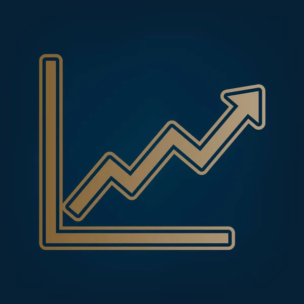 Uprawy Bary Znakiem Graficznym Wektor Złotą Ikoną Granicy Ciemnego Tła — Wektor stockowy