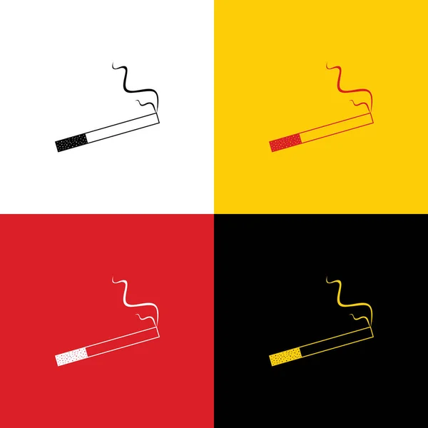 煙アイコンを任意の使用のために大きい ベクトル 背景として 対応する色のドイツの旗のアイコン — ストックベクタ