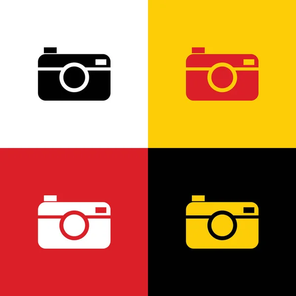 Знак Цифровой Фотокамеры Вектор Иконки Немецкого Флага Соответствующих Цветах Качестве — стоковый вектор