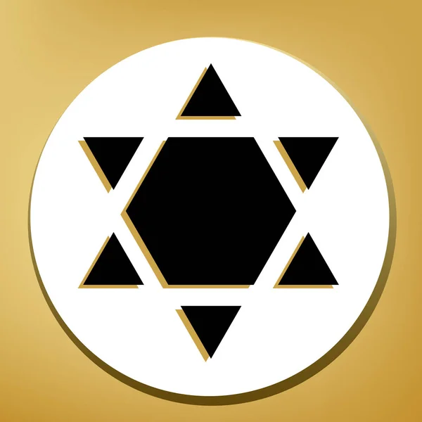 Escudo Magen David Star Inverse Símbolo Israel Invertido Vector Ícone —  Vetores de Stock