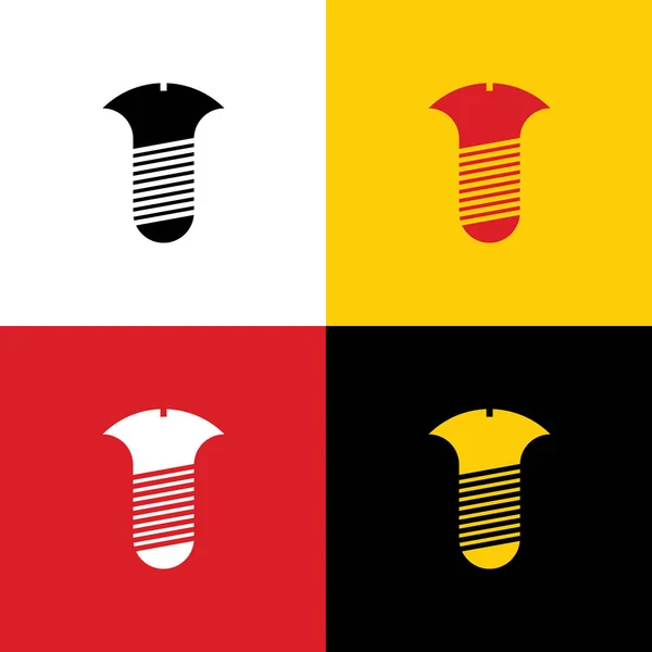 Znak Śruba Wektor Ikony Niemiecki Flagi Odpowiednie Kolory Tle — Wektor stockowy