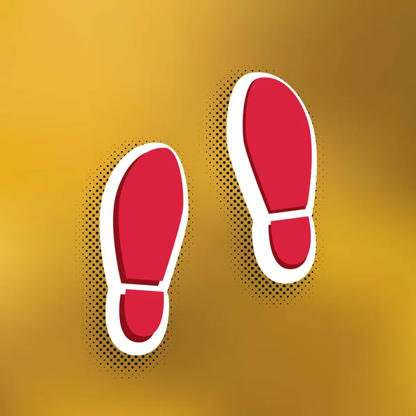 Imprint Solas Sapatos Sinal Vector Ícone Magenta Com Sombra Mais —  Vetores de Stock
