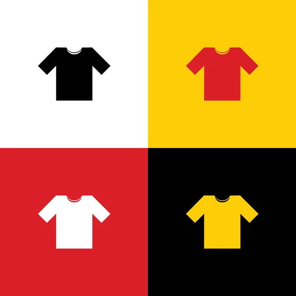 T恤标志例证 德国国旗的图标在相应的颜色作为背景 — 图库矢量图片