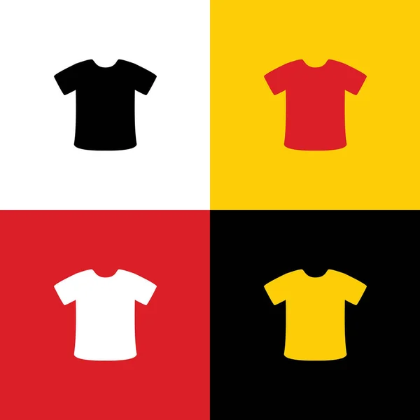 Tričko Znak Vektor Ikony Německé Vlajky Odpovídající Barvy Jako Pozadí — Stockový vektor