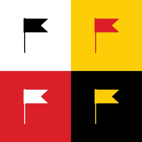 Flaga Znakiem Ilustracja Wektor Ikony Niemiecki Flagi Odpowiednie Kolory Tle — Wektor stockowy