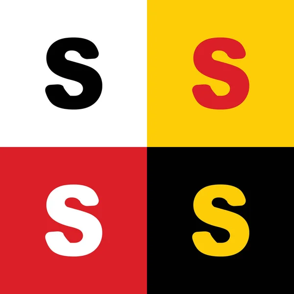 Litera Znak Projektowania Szablonu Elementu Wektor Ikony Niemiecki Flagi Odpowiednie — Wektor stockowy