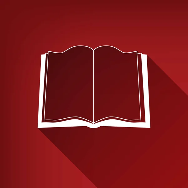 Une Pancarte Vecteur Icône Blanche Avec Ombre Illimitée Fond Rouge — Image vectorielle