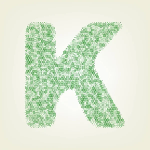 Элемент Шаблона Подписи Буквы Вектор Зеленый Шестиугольник Рафинированный Значок Шумная — стоковый вектор