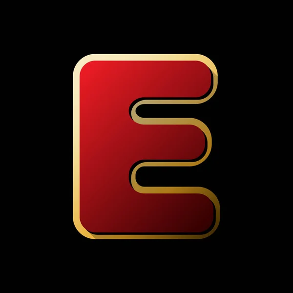 Buchstabe Zeichen Designvorlage Element Vektor Rotes Symbol Mit Kleinen Schwarzen — Stockvektor