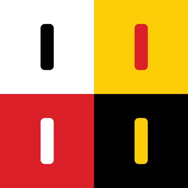 Litery Znak Projekt Szablonu Elementu Wektor Ikony Niemiecki Flagi Odpowiednie — Wektor stockowy