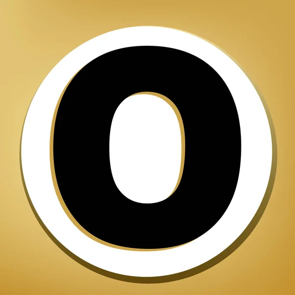 Lettre Signe Élément Modèle Conception Vecteur Icône Noire Avec Ombre — Image vectorielle