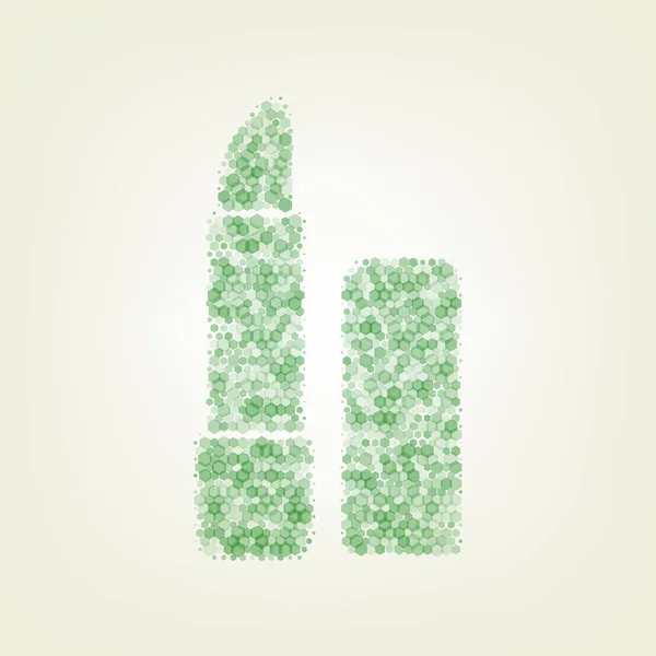 Πομάδα Απλό Σημάδι Διάνυσμα Πράσινο Εξάγωνο Rastered Εικονίδιο Και Θόρυβο — Διανυσματικό Αρχείο