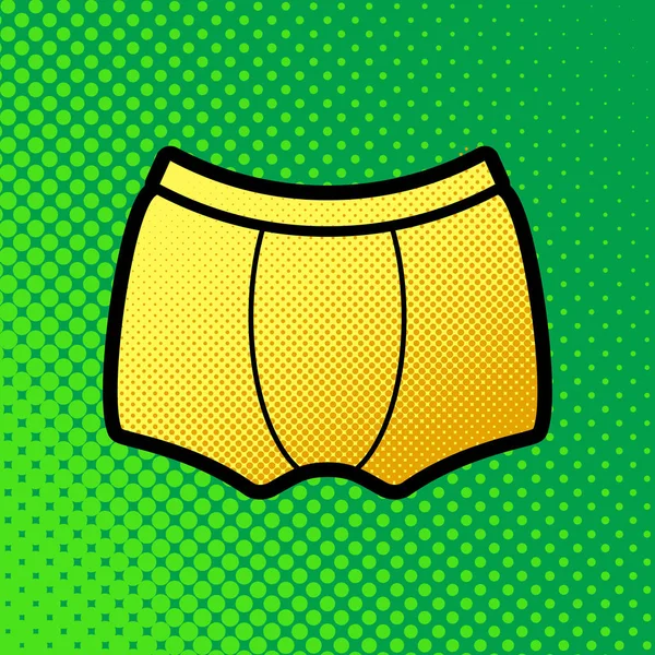 Señal Ropa Interior Del Hombre Vector Pop Art Icono Degradado — Vector de stock