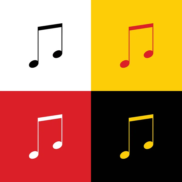 Μουσική Σημάδι Εικονογράφηση Διάνυσμα Εικόνες Από Την Γερμανική Σημαία Αντίστοιχα — Διανυσματικό Αρχείο