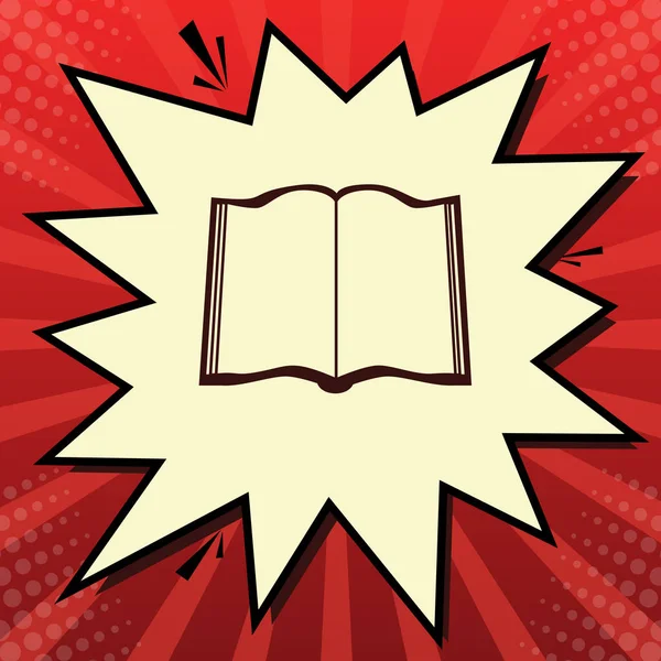 Σημάδι Βιβλίων Διάνυσμα Σκούρο Κόκκινο Εικονίδιο Στο Λεμόνι Σιφόν Κλείστρου — Διανυσματικό Αρχείο