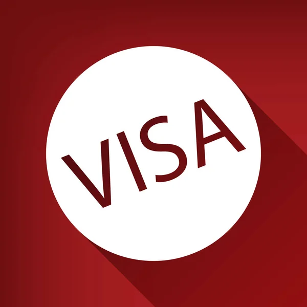 Visa Card Teken Illustratie Vector Witte Icoon Met Onbegrensde Schaduw — Stockvector