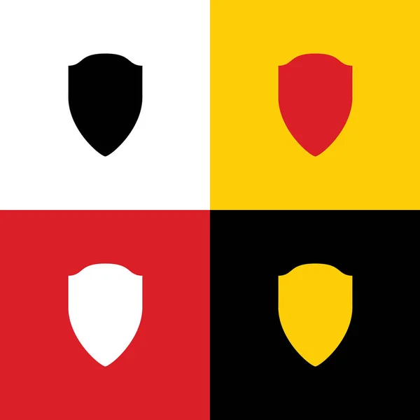 Tarcza Znak Ilustracja Wektor Ikony Niemiecki Flagi Odpowiednie Kolory Tle — Wektor stockowy