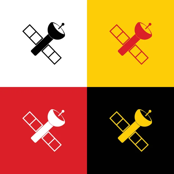 Satelitarnej Znak Ilustracja Wektor Ikony Niemiecki Flagi Odpowiednie Kolory Tle — Wektor stockowy