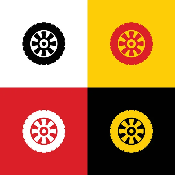 Знак Дорожной Шины Вектор Иконки Немецкого Флага Соответствующих Цветах Качестве — стоковый вектор