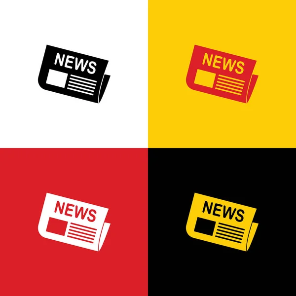 Sinal Jornal Vector Ícones Bandeira Alemã Nas Cores Correspondentes Como — Vetor de Stock