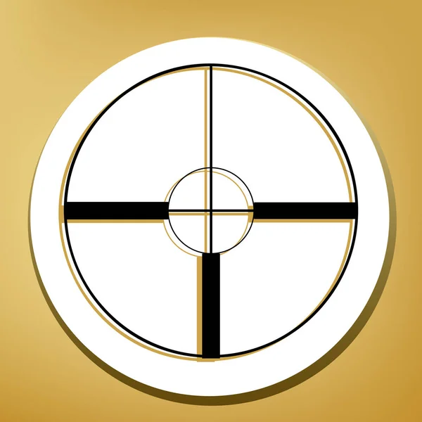 Schautafel Vektor Schwarzes Symbol Mit Hellbraunem Schatten Weißem Kreis Mit — Stockvektor