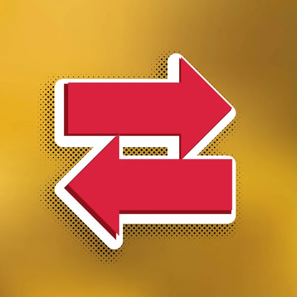 Zwei Pfeile Links Rechts Zeichen Vektor Magenta Symbol Mit Dunklerem — Stockvektor