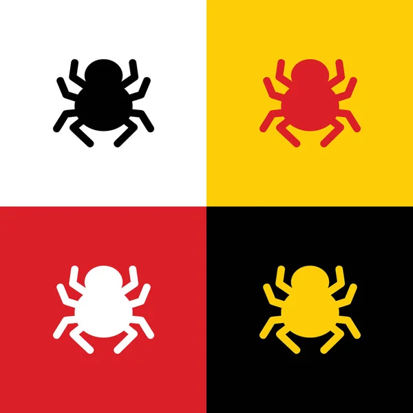 Людина Павук Знак Ілюстрації Вектор Значки Німецький Прапор Відповідні Кольори — стоковий вектор