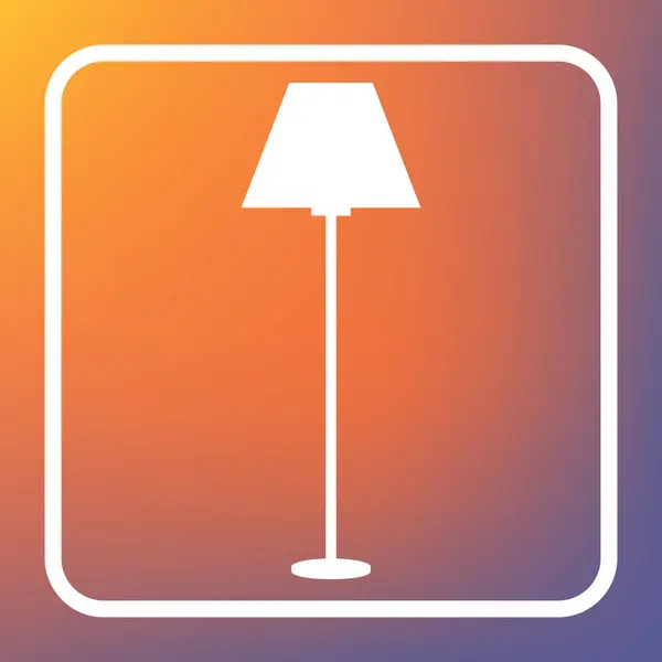 Lámpa Egyszerű Jel Vektor Narancs Lila Gradiens Háttér Átlátszó Gomb — Stock Vector