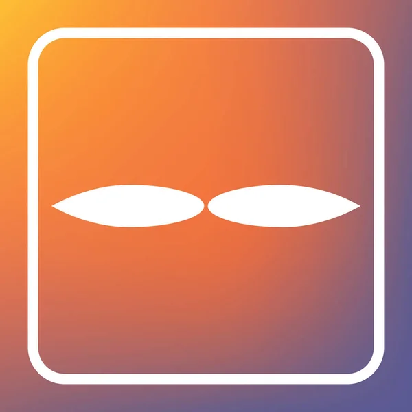 Bloem Teken Vector Wit Pictogram Knop Transparant Oranje Violet Gradient — Stockvector