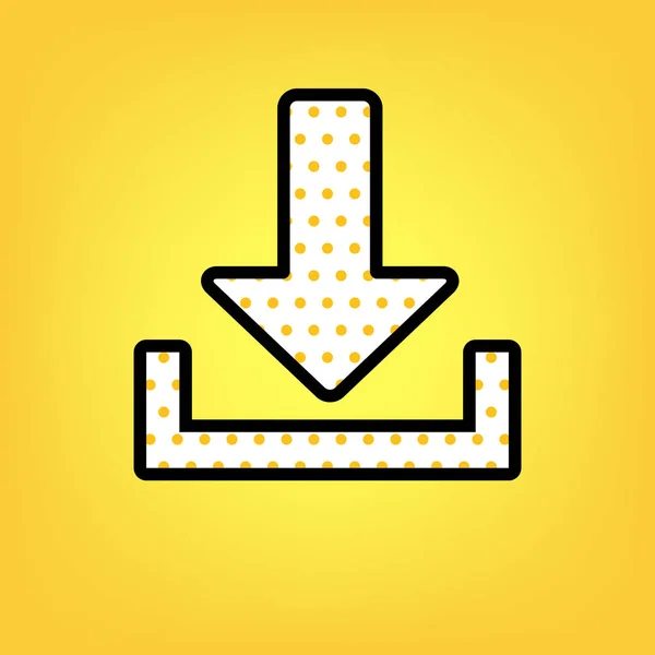 Télécharger illustration de signe. Vecteur. Pois jaune icône blanche — Image vectorielle
