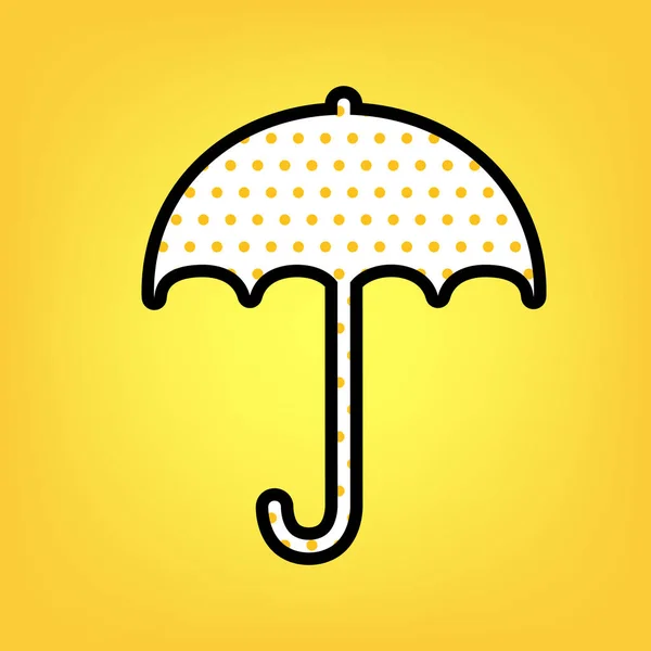 Ikona znak parasol. Symbol ochrony deszcz. Płaska konstrukcja stylu. V — Wektor stockowy