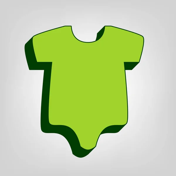 Babytuch Illustration Vektor Gelb Grünes Einheitliches Symbol Mit Dunkelgrünem Externen — Stockvektor