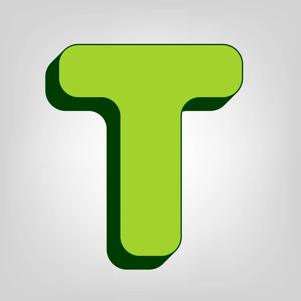 Елемент Шаблонного Дизайну Літер Вектор Жовта Зелена Суцільна Ікона Темно — стоковий вектор