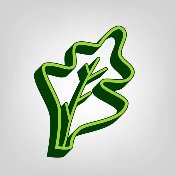 Panneau Congé Laitue Vecteur Icône Solide Jaune Vert Avec Corps — Image vectorielle
